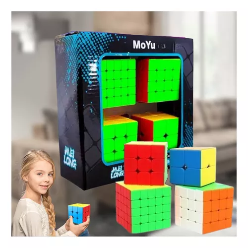 Kit Cubo Magico 2x2 + Cubo Mágico Piramide 3x3 Original Cube