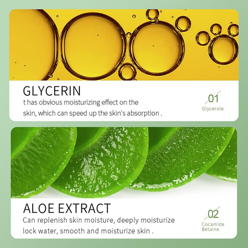 - Jabón Facial De Aloe Vera, Limpiador Facial Suave Para