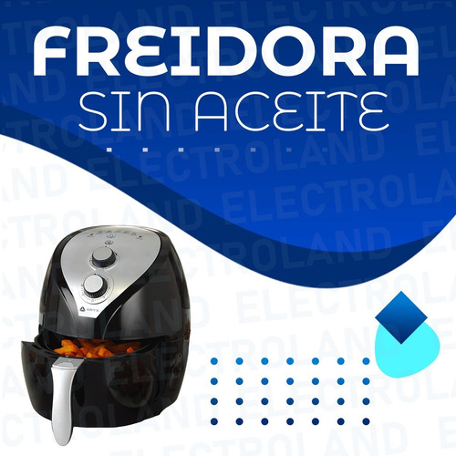 Imagen 2 de 10 de Freidora De Aire Eléctrica Sin Aceite 3.2ltr 1300w 80°-200°