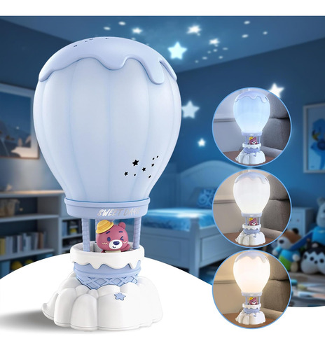 Luz Nocturna Para Niños, Lámpara Led De Mesa Con Proyector D