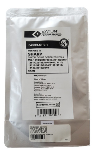 Revelador Cian Compatible Con Sharp Mx 2310 2614 2616 3114