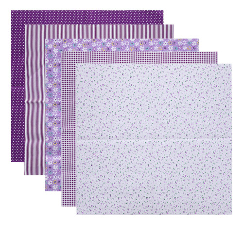 Tela De Patchwork Violeta, Juego De 2 Paños De Algodón Con E