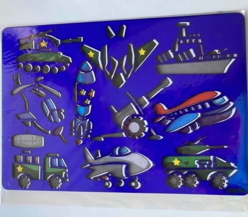 Plantilla Niños/a Manualidad Medios Transporte+lápiz Sharpie