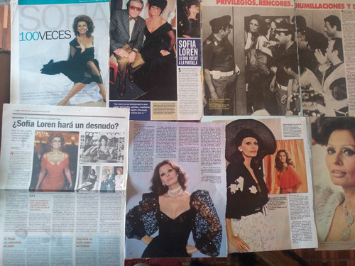 Lote 80 Recortes Sofia Loren Clipping 