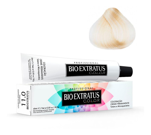 Imagem 1 de 1 de Bio Extratus Coloração 11.0 Louro Platinado Natural 60ml