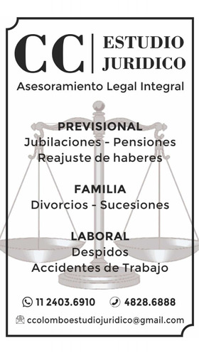 Imagen 1 de 2 de Abogado Estudio Jurídico - Previsional  - Familia - Laboral