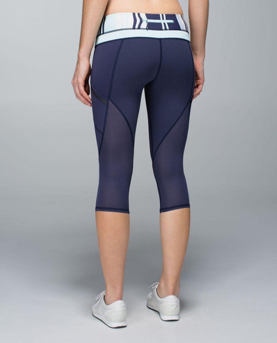 Leggings Deportivos Lululemon Morado Y Azul Talla 4 (Usado)