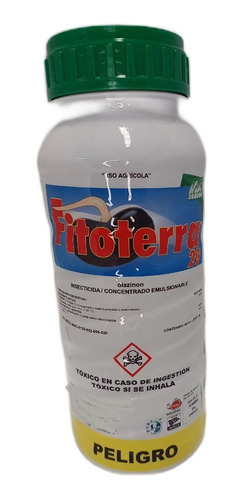 1 Lt Fitoterra 20 Insecticida Diazinon Al 20% Varias Plagas 