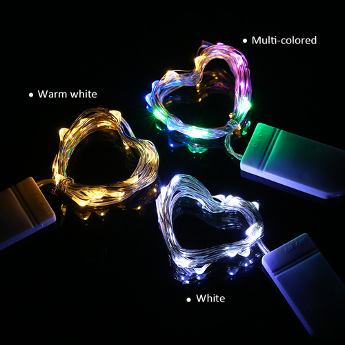 Cadena De Alambre De Cobre Estrellado De 10 Led De 1 M/3,3 P