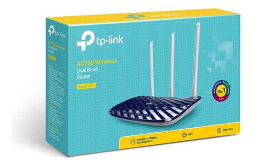 Roteador Tp-link Archer C20 V5 Azul/cinza 110v/220v