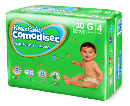 Kit Pañales Kleenbebé Comodisec Grande - 2 Paquetes Grande (g)