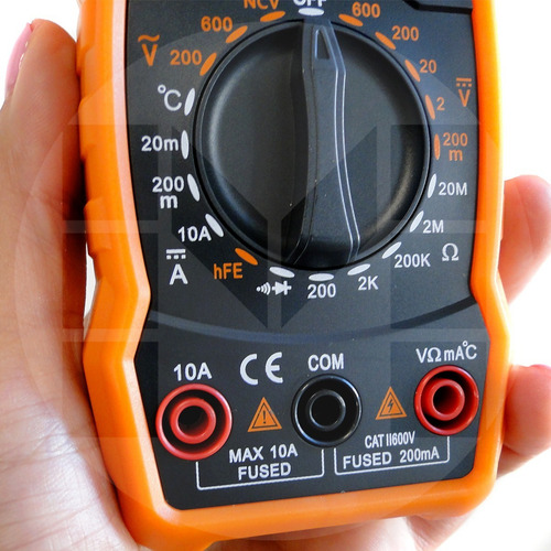 Imagen 5 de 10 de Tester Multimetro Digital Rm113c Buzzer Iman Display Luz Baw