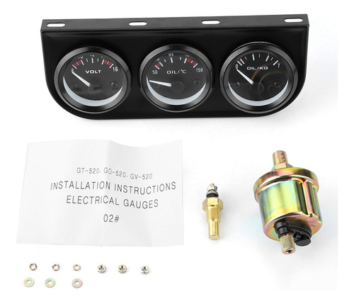 Kit De Triple Manómetro 3 En 1, Voltímetro, Temperatura Del