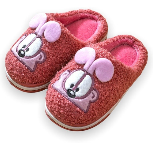 Pantuflas Caricatura Plush Bebés Niños Niñas Color Elección