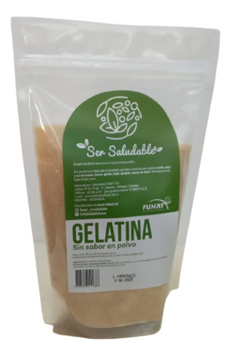 Gelatina Sin Sabor X250gr Funat - Unidad a $33000