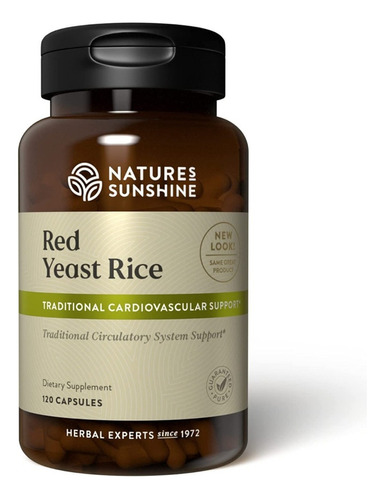 Natures Sunshine Red Yeast Rice 120 Capsules Sabor Sin sabor