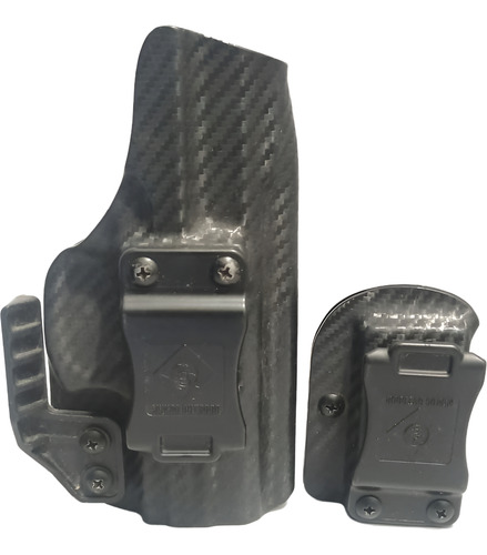 Coldre + Porta Carregador Kydex Th9c - Th40c - Pt838c Destro Preto (Usado)