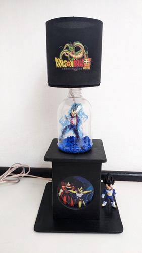Lámpara De Vegeta Dragonball Anime Colección Ssj Artesanal