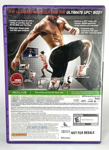 Xbox 360 Kinect - Ufc Training - Juego Fisico Original (Usado)