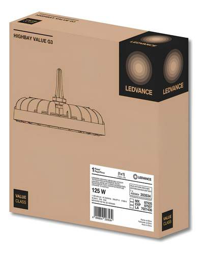 Luminaria Led Highbay Industrial 125w 6500k 16250lm Ledvance