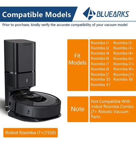 Peças De Reposição Bluearks Para Irobot Roomba I1+ J7 I7+ I3