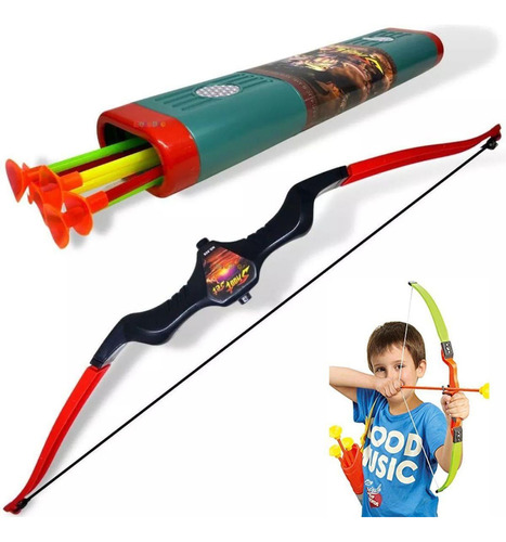 Arco Flecha Brinquedo Para Crianças Lança Dardos Com Aljava