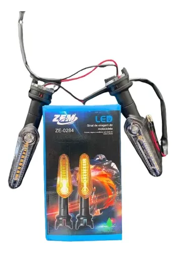Par Seta Pisca Led Sequencial Moto Universal Zem Ze-0284