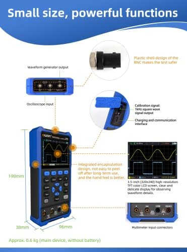 Osciloscopio De Mano Owon Hds2202s 3 En 1 Con Ancho De Banda