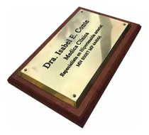 Comprar Placa Profesional Bronce Estudios Abogados Contador Médicos