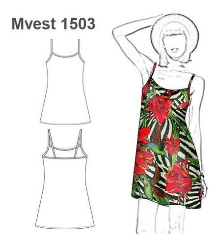 ( Moldes De Ropa)  Vestido Solera Mujer 1503