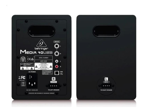 Monitor De Estúdio De 2 Vias Behringer Media 40usb Preto