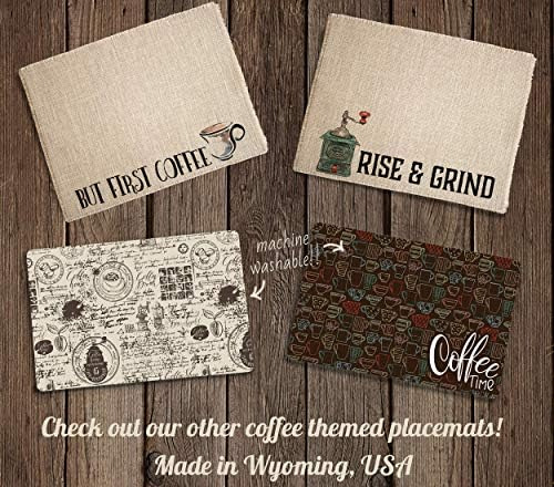 Coffee Maker Mat - El Mantel Individual De Arpillera Para Su