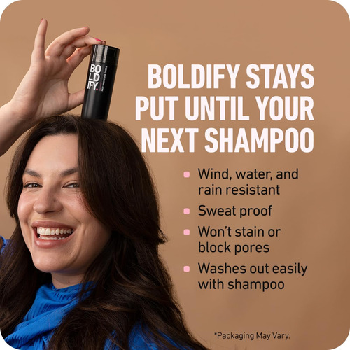 Boldify Hair Fibers 28g Marrom Escuro - Cabelo Fino