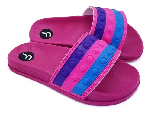 4 Par Chinelo Sand lia Slide Infantil Menina Menino K126