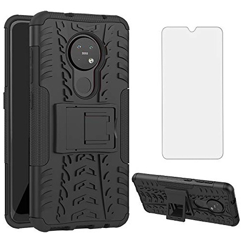 Funda Para Nokia 6.2/7.2 Negro Duro Rugoso Hybrid