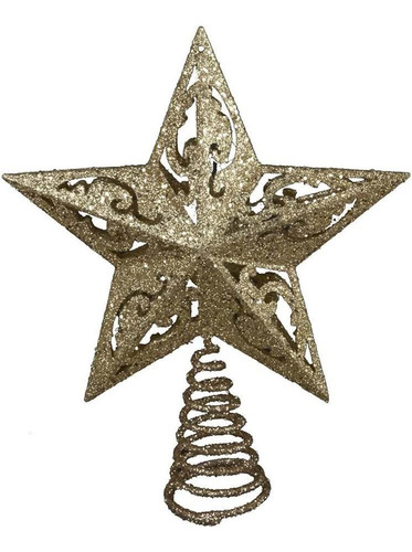 M Copa De Árvore Estrelada De 5 Pontas Com Brilho