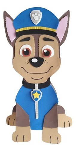 Piñata Paw Patrol Chase Artesanal En Goma Eva