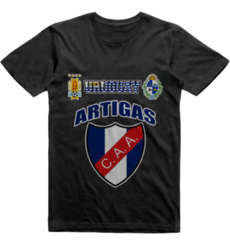 Remera Infantil Negra Uruguay Club Artigas