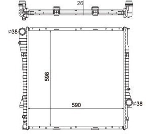 Radiador Aut Bmw X5 L6, 3.0l 00 - 06 Novo