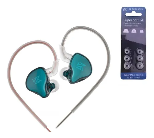 Kz Edcx Audífonos In Ear Cyan Con Mic + Cleartips
