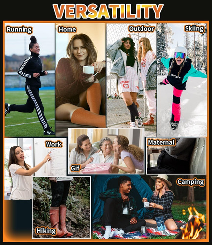 Calcetines Térmicos Hasta La Rodilla De Algodón Para Mujer