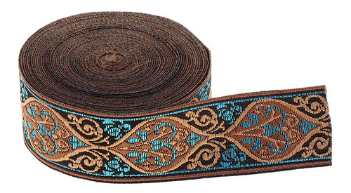 Cinta De Bordado Floral De Jacquard De 5 Metros, 2 Unidades