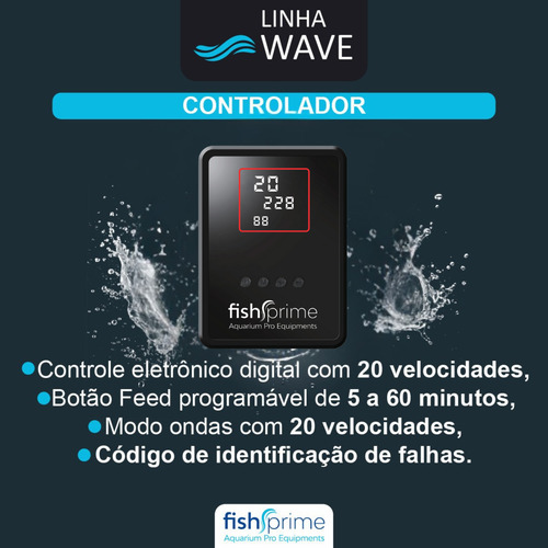 Bomba Submersa Eletrônica Ac 20000 Controle Remoto De Fluxo 220v
