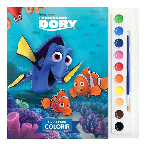 Livro Procurando Dory Aquarela