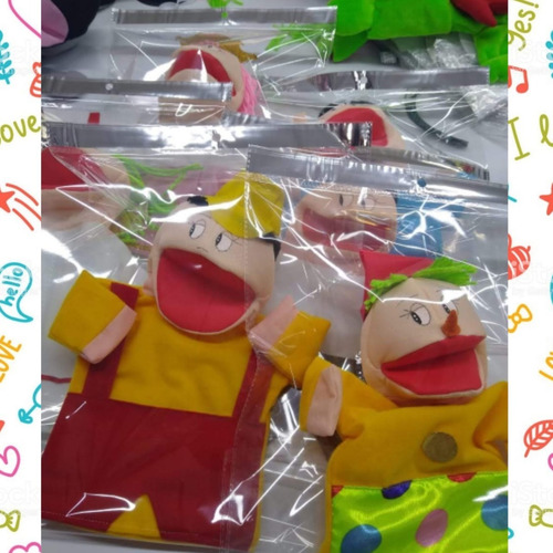 Kit X3 Títeres De Personajes