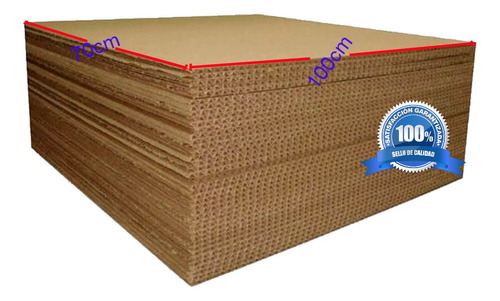 10 Laminas De Carton Micro Corrugado Kraft 1mm  70cmx100cm