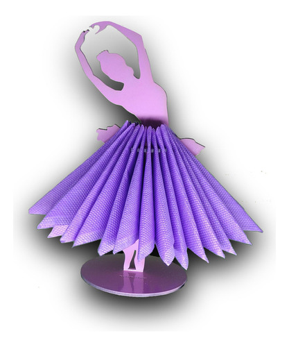 Porta Guardanapos Faça Arte Bailarina Rosa Claro Mdf 3mm