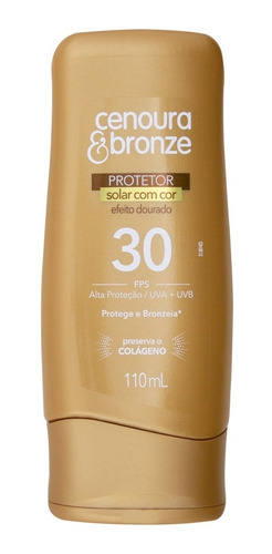 Protetor Solar Efeito Dourado Fps 30 Cenoura & Bronze 110ml