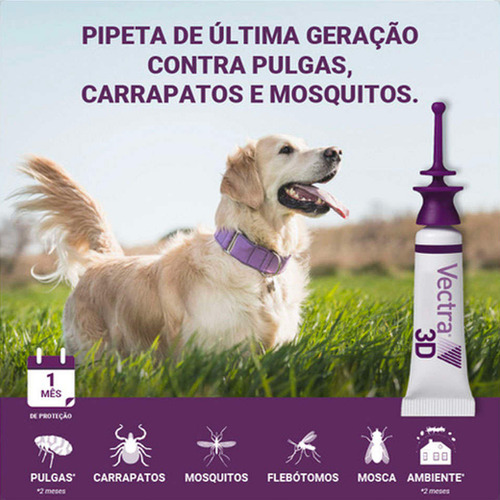 Vectra 3d Antipulgas E Carrapatos Ceva Para Cães 10 A 25kg