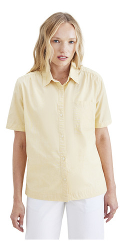 Blusa Mujer Button Up Regular Fit Amarillo Dockers